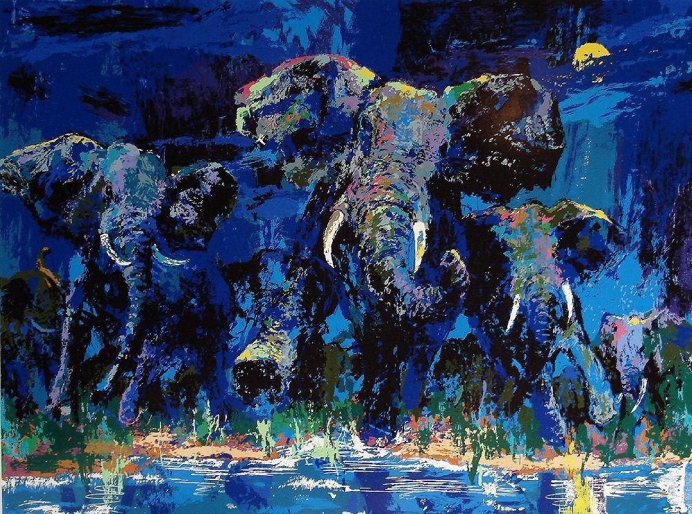 Leroy Neiman Elephant Nocturne